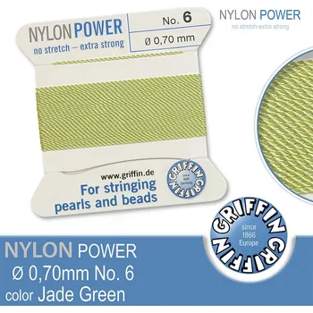 Nit NYLON Power velmi pevná nit GRIFFIN síla nitě 0,70mm barva Jade Green