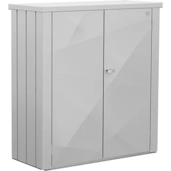 Zahradní úložný box Biohort Skříňka na terasu Romeo M X-DESIGN , stříbrná metalíza (Zahradní úložné boxy Biohort)