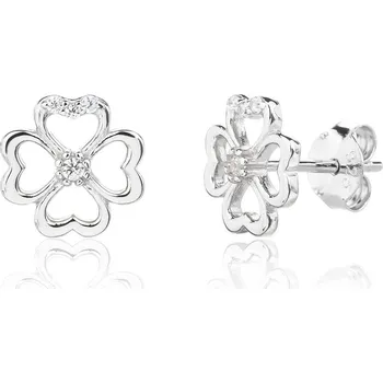 Náušnice Bealio BEALIO 13793 Stříbrné náušnice ČTYŘLÍSTEK puzeta 03-13793-3892