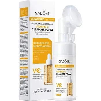 Odličovač Čistící pěna na obličej 120 ml Vitamín C Rozjasňující pleťová péče pro každodenní mytí a svěží vzhled pokožky