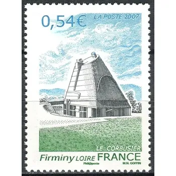 Poštovní známka Post France (2007) MiNr. 4306 ** - Francie - Cestovní ruch: Firminy - kostel Saint-Pierre de Firminy-Vert