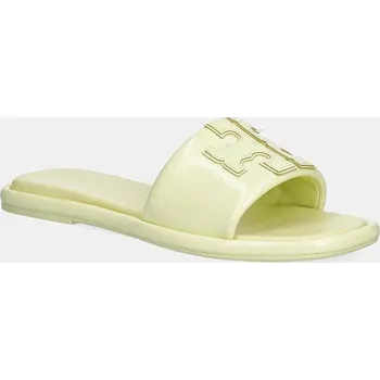 Dámské pantofle Kožené pantofle Tory Burch Double T Sport Slide 141380.701 žlutá 10X, EUR 38