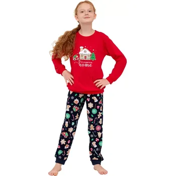 Pánská móda Dívčí pyžamo 592/175 Home - CORNETTE Červená 158/164