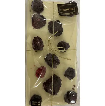 Čokoláda Sklepudiwizsa, Kazimierz Dolny,Polsko BÍLÁ ČOKOLÁDA S OSTRUŽINAMI