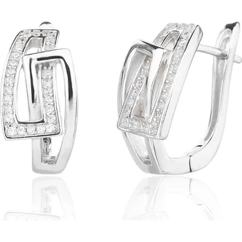 Náušnice Bealio BEALIO 13771 Stříbrné náušnice RÁMOVANÝ TŘPYT 03-13771-3896