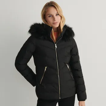 Dámský kabát Reserved - Bunda s kapucí - černý - 4909V-99X - 4909V-99X-XL