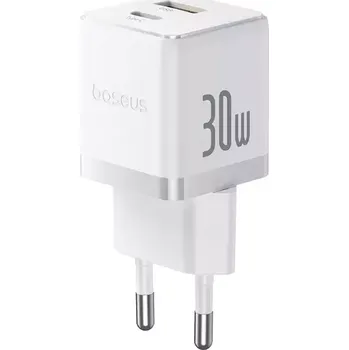 Baseus Palm 30W síťová nabíječka USB-C + USB-A bílá