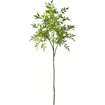 umělá květina Umělý strom nandina domácí 140 cm dekorativní umělá rostlina se 3 větvemi pro byt kancelář a moderní interiér