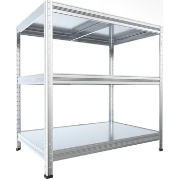 Dílenský regál Kovový regál do technické místnosti Biedrax 60 x 60 x 120 cm, pozinkovaný - 3 police pozink