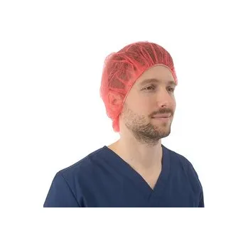 Podlahový mycí stroj Čepice z netkané textilie, BARET, 100 ks, červená Velikost: L (53 cm)