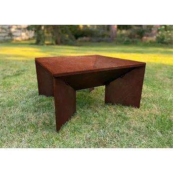 Corgarden Zahradní ohniště FOCUS - Corten 50 × 50 × 30 cm