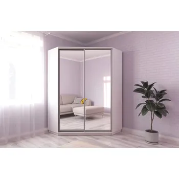 Šatní skříň Cora šatní skříň rohová 140 x 240 cm bílá