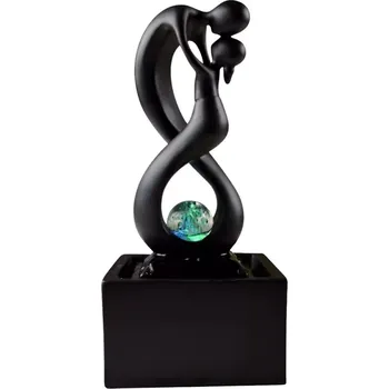 Zvlhčovač vzduchu Zen’Arôme Vodní fontána do bytu Milenci s rotující Led kuličkou černá Zen Amor