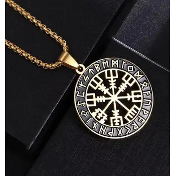 Řetízek Náhrdelník a přívěsek Vegvísir