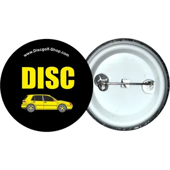 Discgolf-Shop.com odznak - Disc GOLF (auto) (Originální odznak z dílny Discgolf-Shop.com)