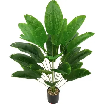 umělá květina Umělá strelície 90 cm dekorace do interiéru s 24 listy realistická umělá rostlina do bytu kanceláře i recepce