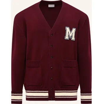 Pánský svetr Moncler Pánský Pletený Kardigan, tmavě červená, M