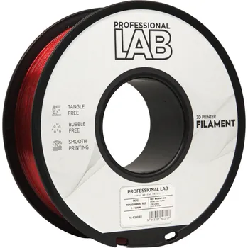 Filament Prof. Lab PETG Transparent Red (transparentní červená) 1 kg - Filament