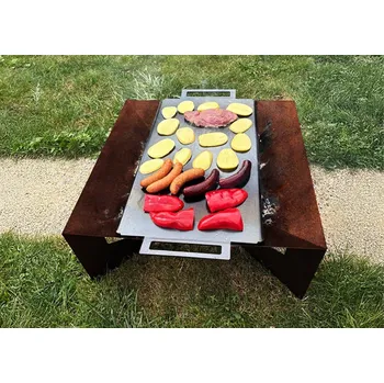 Corgarden GRILOVACÍ PLÁT na zahradní ohniště - 82 × 40 × 2 cm