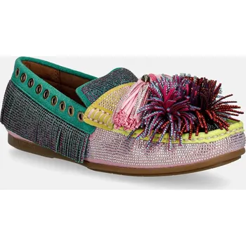 Dámské mokasíny Semišové mokasíny Kurt Geiger London Pom Pom Moccasin 4369599209 vícebarevná MLC, EUR 36