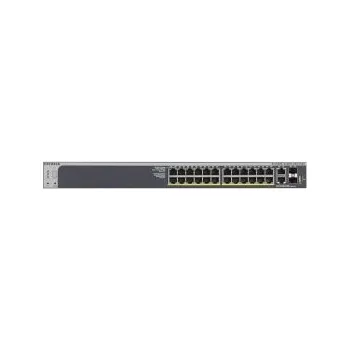 Switch Netgear 24-Port Gigabit Ethernet, PoE+, Smart Switch, 4 SFP+ Ports (190W) - GS728TXP