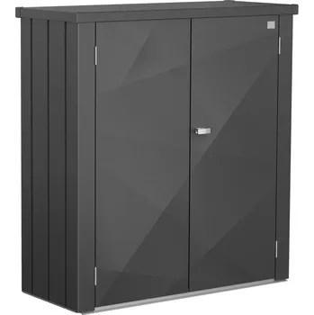Zahradní úložný box Biohort Skříňka na terasu Romeo M X-DESIGN , tmavě šedá metalíza (Zahradní úložné boxy Biohort)