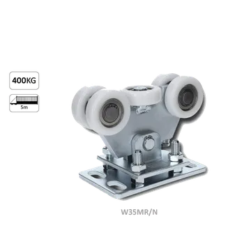 Vozík pro C-profil 80x80x5/4mm výškově nastavitelný, 5x polyamidové kolečko s ložiskem 6204ZZ, galvanické zinkování