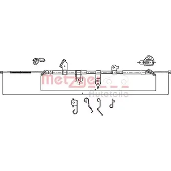 Lanko parkovací brzdy METZGER Tažné lanko parkovací brzdy COFLE MTG 17.1566