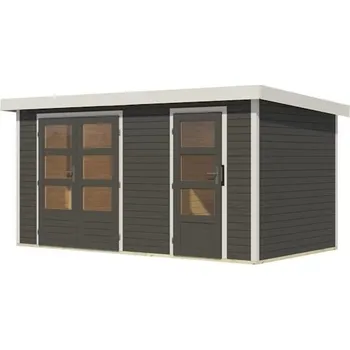 Zahrada LANIT PLAST, s.r.o. hybridní domek KARIBU MERKUR (12492) terragrau / bílý LG4449