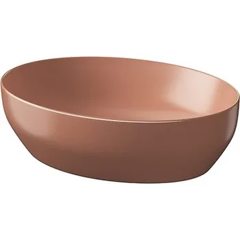 Umyvadlo CERSANIT 3D Umyvadlo Cersanit Farva 50 na desku oválné, cihlová mat, K712-016 K712-016