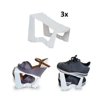 Nábytek Flip Flap U22W-KIT Organizér na boty bílý, 3 ks