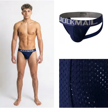 Pánské tanga Sportovní síťované jocksy modré Jockmail Velikost: L Limited; Prodyšné