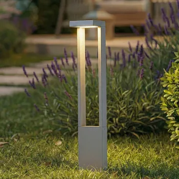 Venkovní osvětlení Lindby LED osvětlení cesty Lonete, šedé, výška 65 cm, IP65 - Noha – délka 12 cm, šířka 3,5 cm, výška 20 cm šedá LED 8,8 W celkem - Doprava zdarma