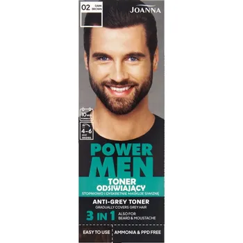 Barva na vlasy Joanna Power Men Toner šedé balení 02 tmavě hnědá 80 g