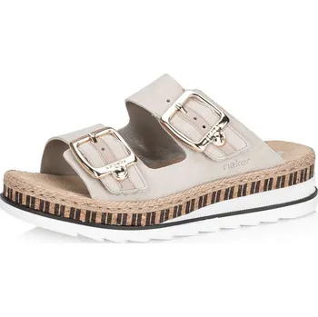 Dámské pantofle Dámské nazouváky RIEKER V7955-60 béžová S6 42