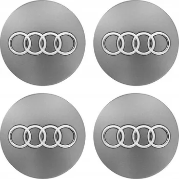 Středová krytka kola Krycí víčka AUDI 60 mm šedá