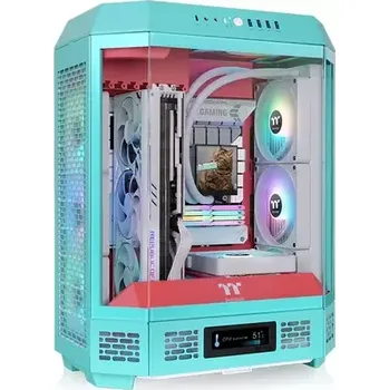 PC skříň Thermaltake The Tower 600 mint/red (CA-1Z1-00MLWN-00)