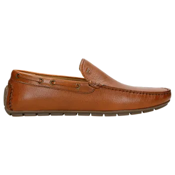 Pánské polobotky Světle Hnědé Kožené Mokasíny Pánské Z Kvalitní Kůže Wojas 1004752 47