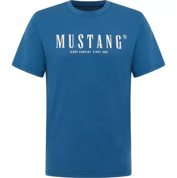 Pánské tričko Pánské velké tričko s nápisem Mustang 1017378-5232 modré (5XL)