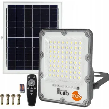 Venkovní osvětlení LED Stmívatelný solární reflektor LED/100W/3,2V 5000K 10500 mAh IP65 černá + DO