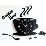 Nástěnné hodiny Coffee černé