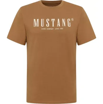 Pánské tričko Pánské velké tričko s nápisem Mustang 1017378-3145 světle hnědé (5XL)
