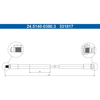 Brzdová hadice Brzdová hadice ATE 24.5140-0380.3