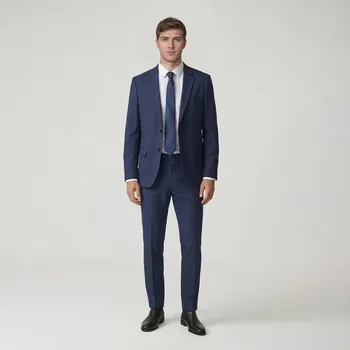 Pánské sako Reserved - Slim fit sako s viskózou - tmavomodrá - 028HP-59M - 028HP-59M-56