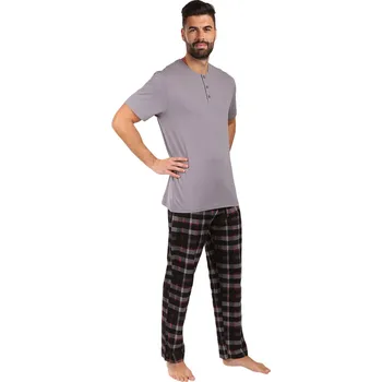 Pánské pyžamo Pánské pyžamo Nedeto modalové vícebarevné (1NADV2) 4XL Možnost vrácení zboží ZDARMA do 120 dnů!