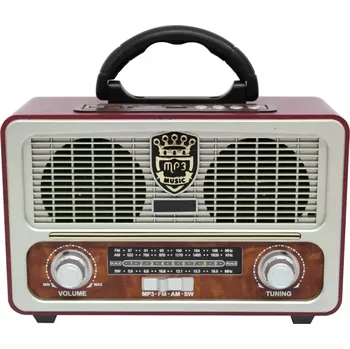 Radiopřijímač Retro rádio MEIER M-111BT s Bluetooth a dálkovým ovladačem - světlé