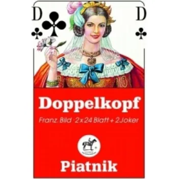 Volný čas Doppelkopf (Spielkarten): Französisches Bild – Piatnik (DE)