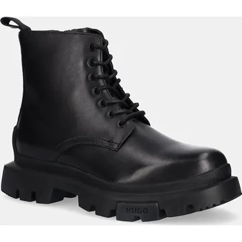 Pánské tenisky Kožené trapery HUGO Fabyan 50553766.001 černá 99X, EUR 46