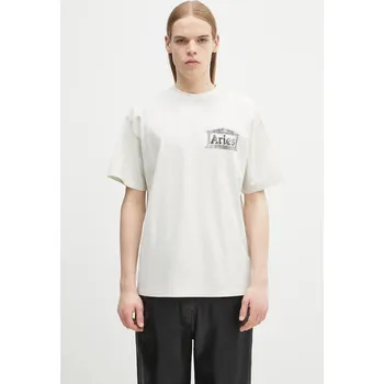 Pánská móda Bavlněné tričko Aries Aged Ancient Temple SS Tee AR6003103 béžová 01X, vel. M