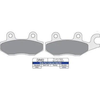Brzdová destička DP Brakes Brzdové destičky Can-Am Commander 800/1000/1000XT Brzdové desky: Přední levá